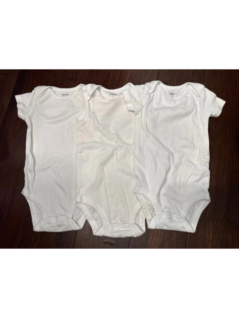 9M Carter’s White Onesies (Stains)